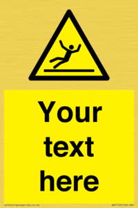 Custom Figure Slipping Sign